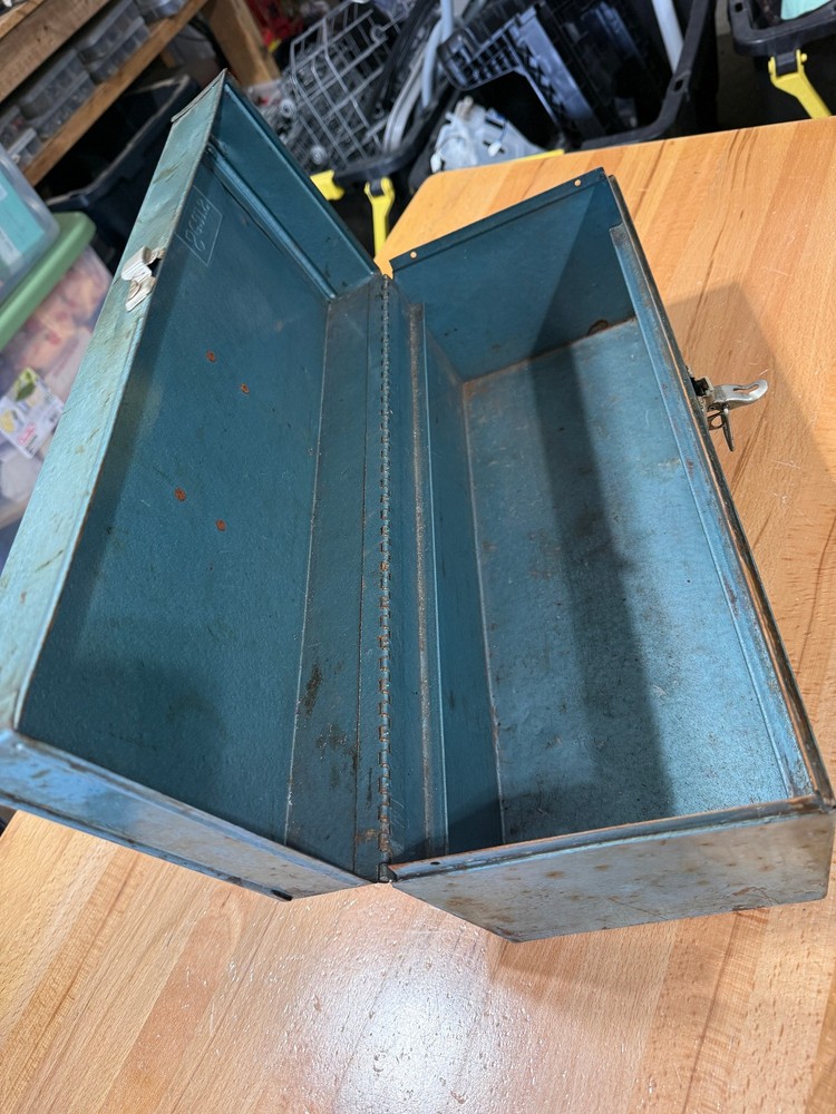 Vintage Sears Metal Tool Box (#130)