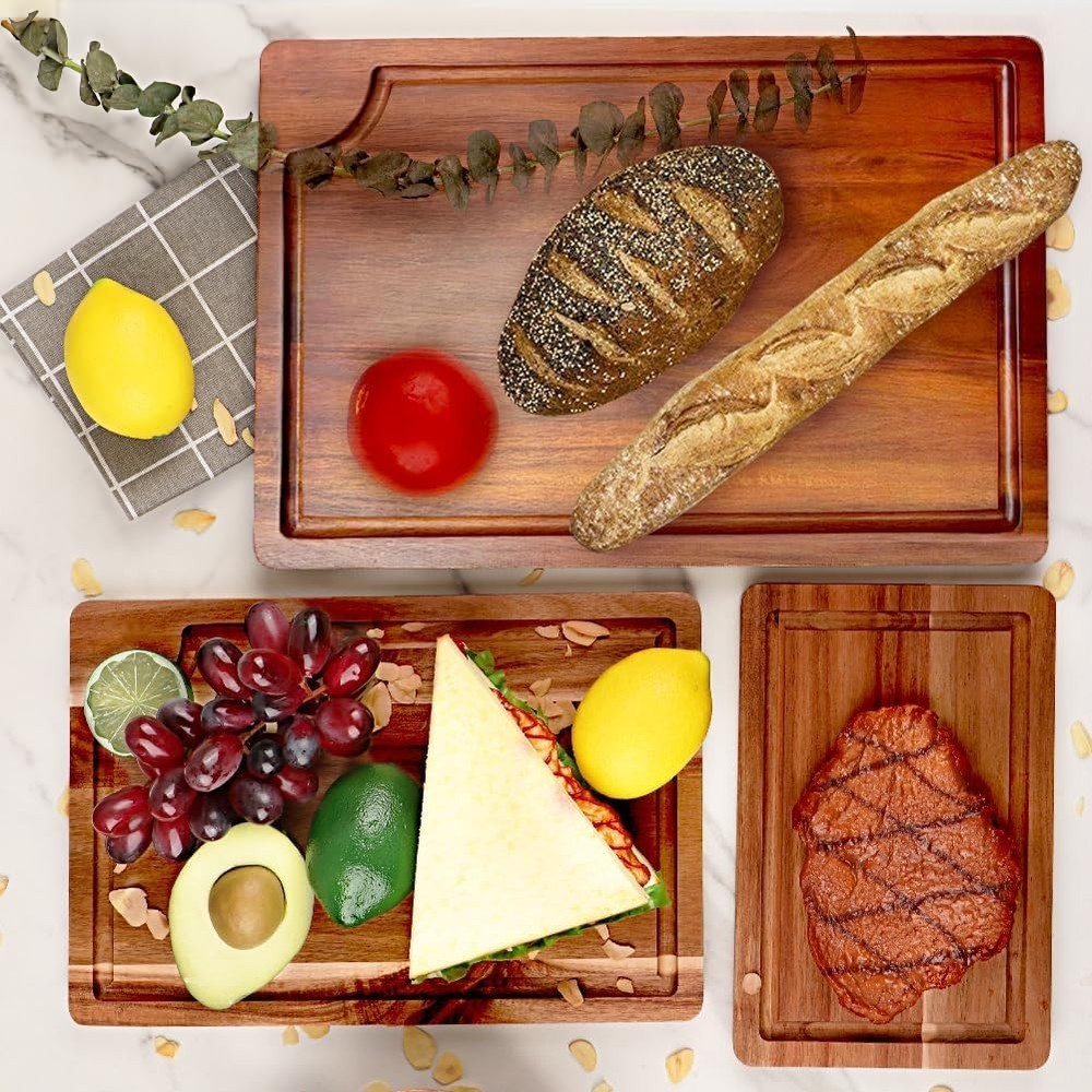 Double-Sided Acacia Wood Cutting Boards