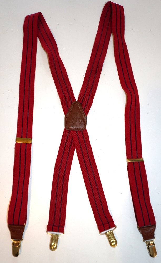 RED STRIPE SUSPENDERS