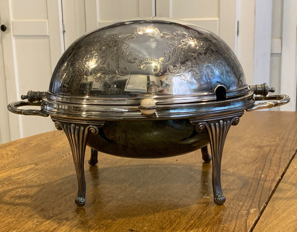 Antique Barker Bro. Silver-Plated Dome Server