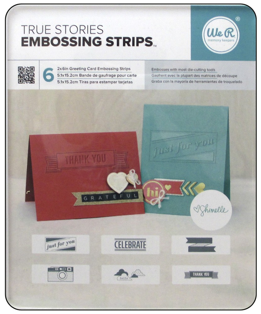 WE R MEMORY KEEPERS TRUE STORIES GREETING CARD EMBOSSING STRIPS