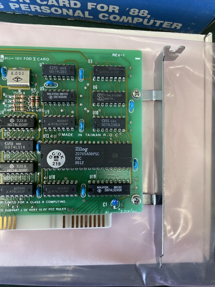 FDD II CARD PII-101 Internal Header ISA FLOPPY CONTROLLER 286 Computer Add on