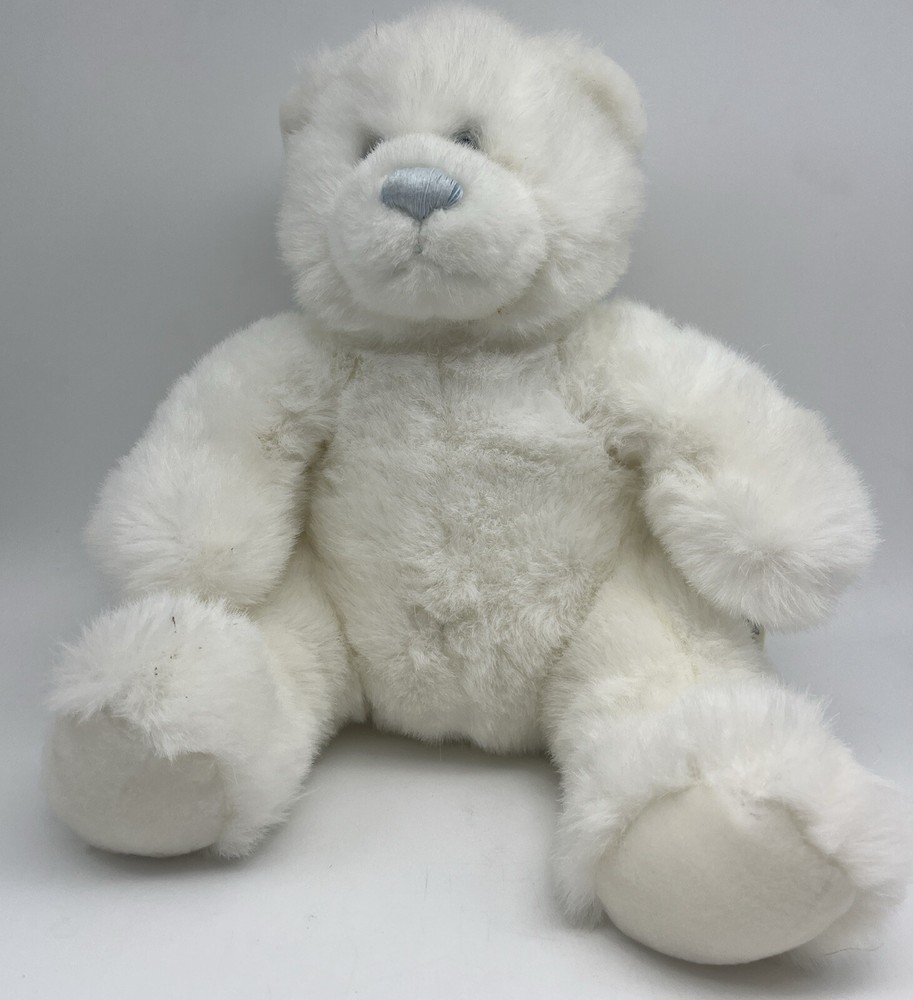EUC Build a Bear 6” White Blue Nosed Bear