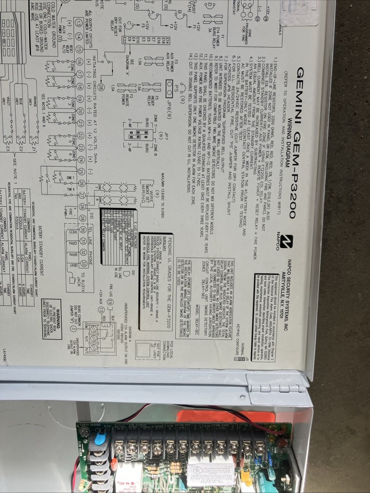 Napco Gemini GEM-P3200 Hybrid Control Security Communicator Alarm Panel