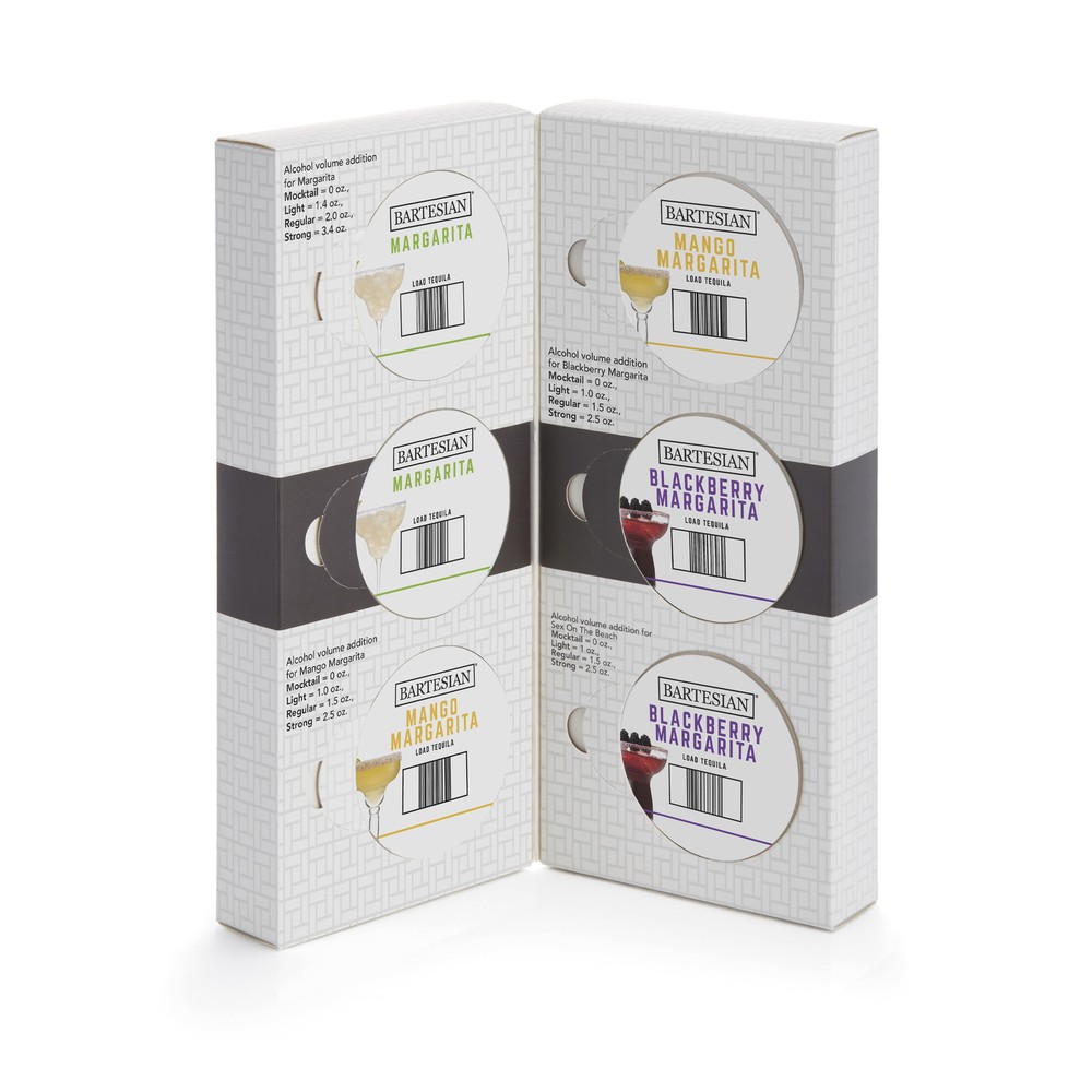 Bartesian Cocktail Mixers Capusles, Margarita Lovers, 6 Pack