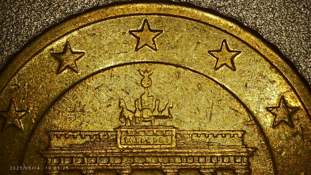 50 Cent Germany 2002 A – Error Coin (Double Rim, Weak Strike, Blurred Mintmark
