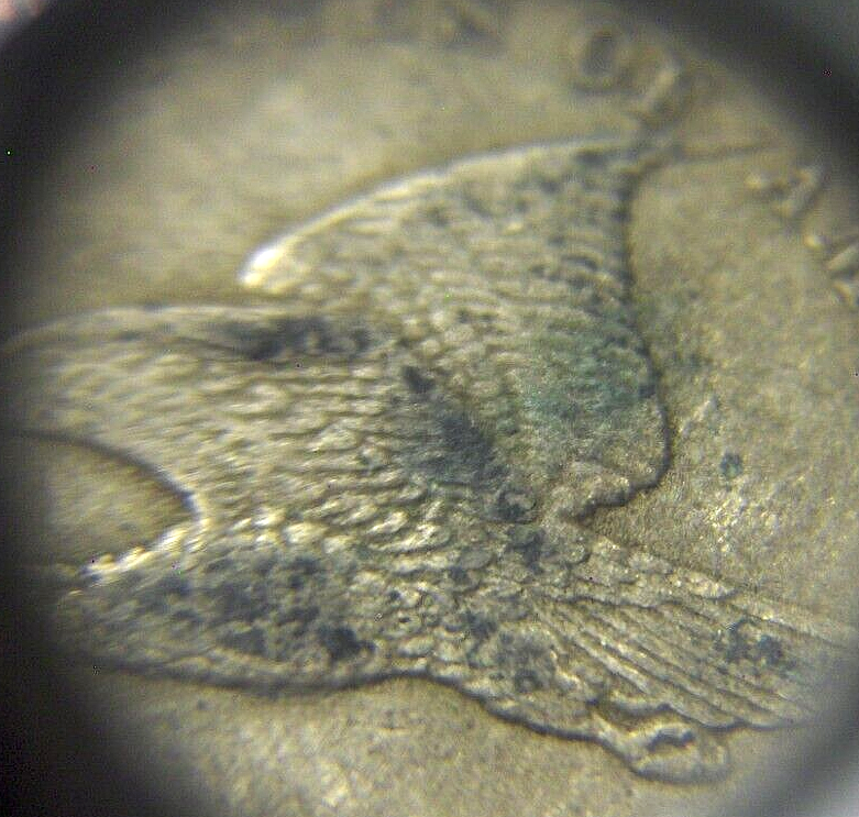 RARE 1858 SMALL LETTERS ROTATED DYE FLYING EAGLE SMALL CENT COIN-WEAK STRIKE!
