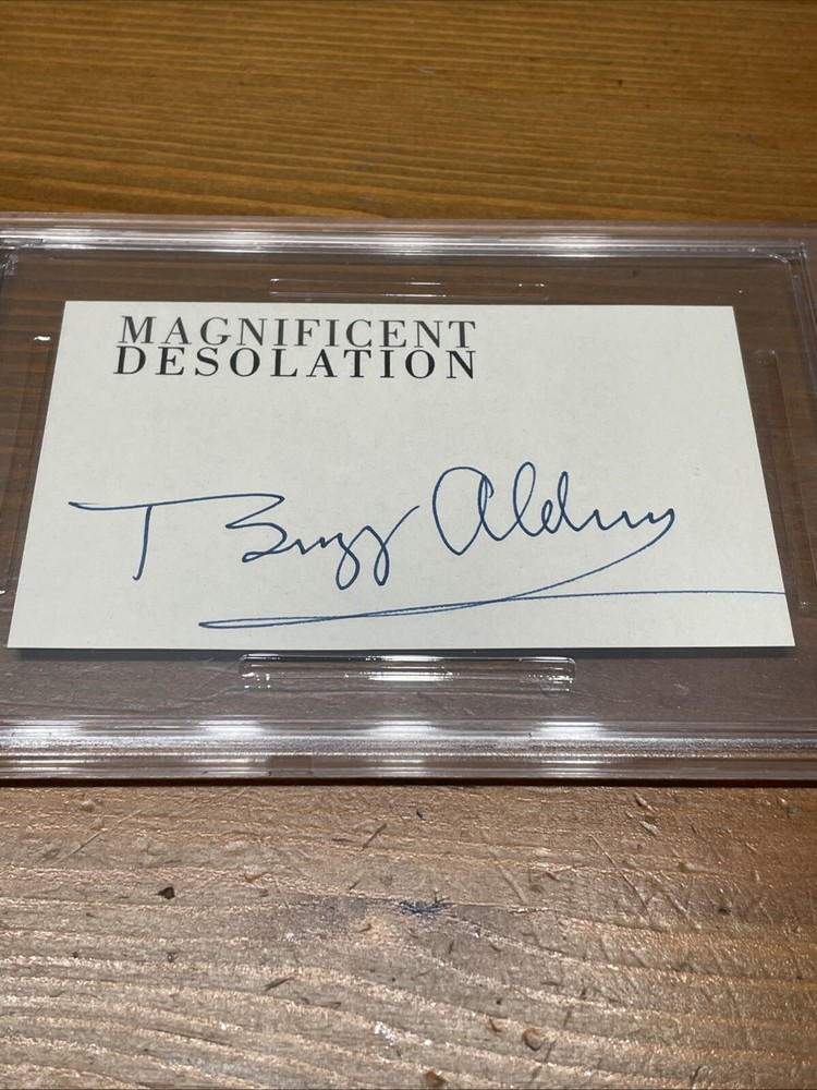 BUZZ ALDRIN SIGNED Autograph Cut PSA AUTH Magnificent Desolation Apollo 11