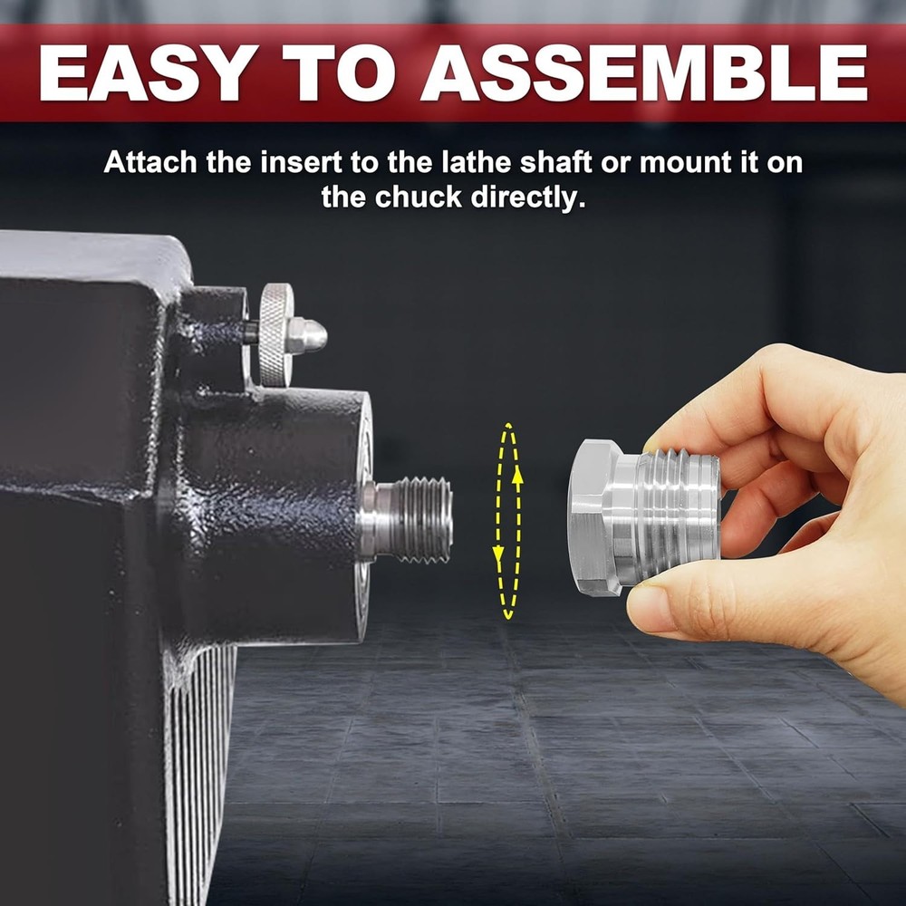 1 Inch 8 TPI Thread Chuck Insert/Adapter Compatible with NOVA lathe External ...
