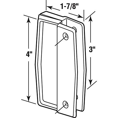 MP111 Sliding Screen Door Pull Set, 3 In. Hole Center, Plastic, Black (2 Pack)
