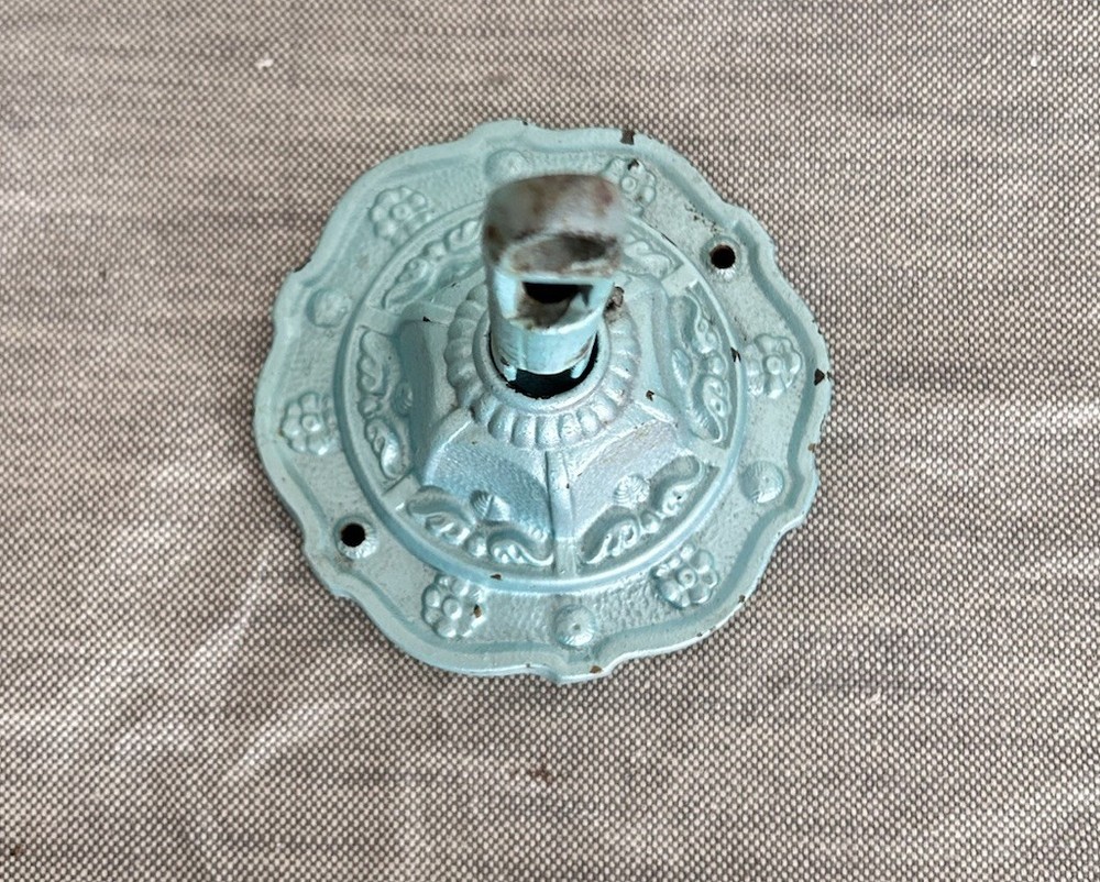 Vintage Antique Ceiling Bracket Chain Loop Ceiling Mount Cast Iron