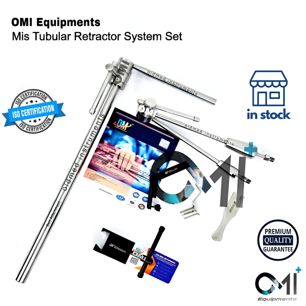 Tubular Retractor Spine System 4 Piece Set With Bed Rail Attachment