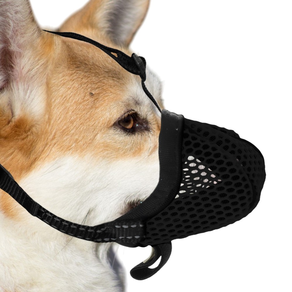Muzzle for Small Dog Reflective Adjustable Basket Muzzle with Air Mesh X-Small