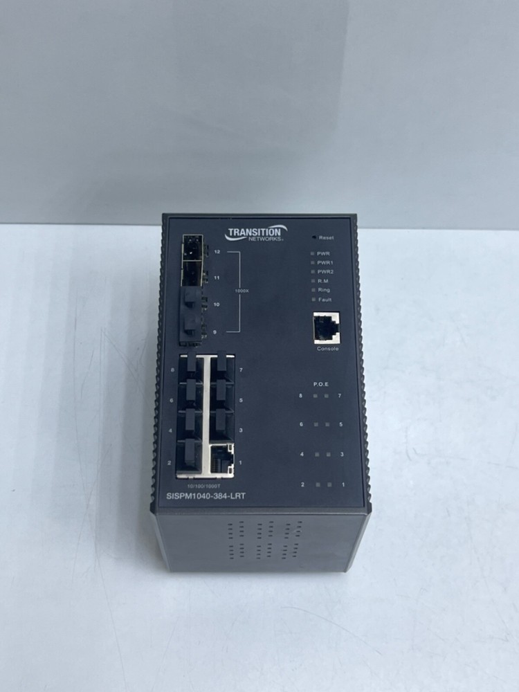 TRANSITION NETWORKS SISPM1040-384-LRT INDUSTRIAL SWITCH