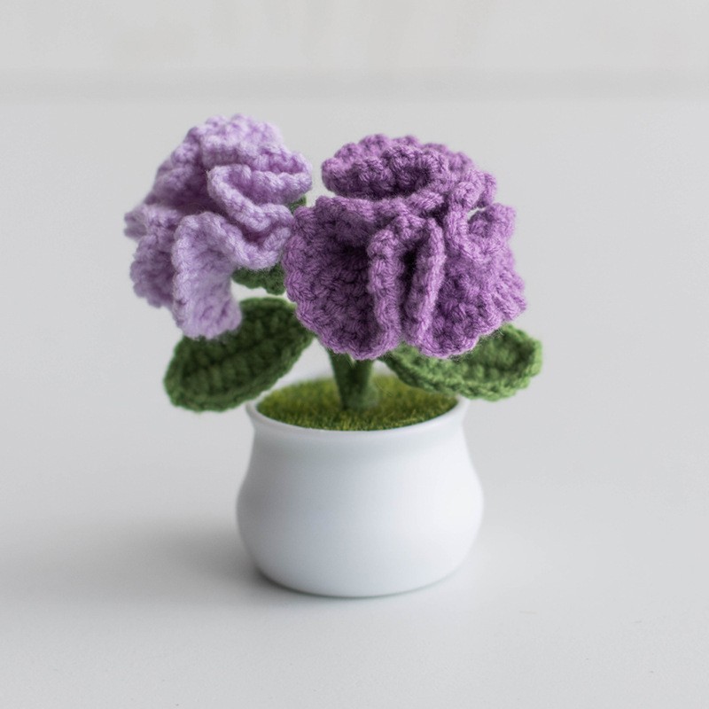 handmade crochet flowers--carnation