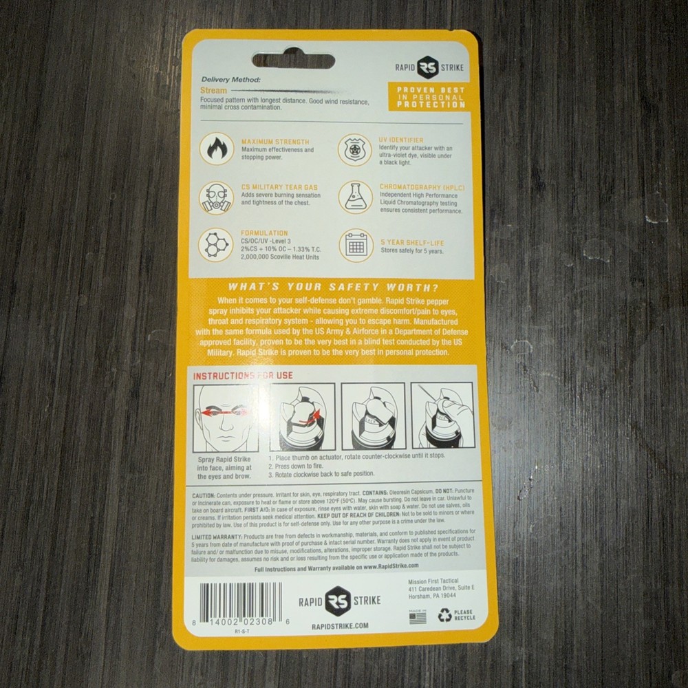 Pepper Spray Rapid Strike