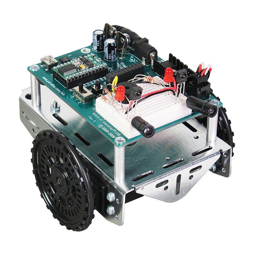 Parallax 28832 Programmable Boe-Bot Robot Kit - USB Version (non-solder)