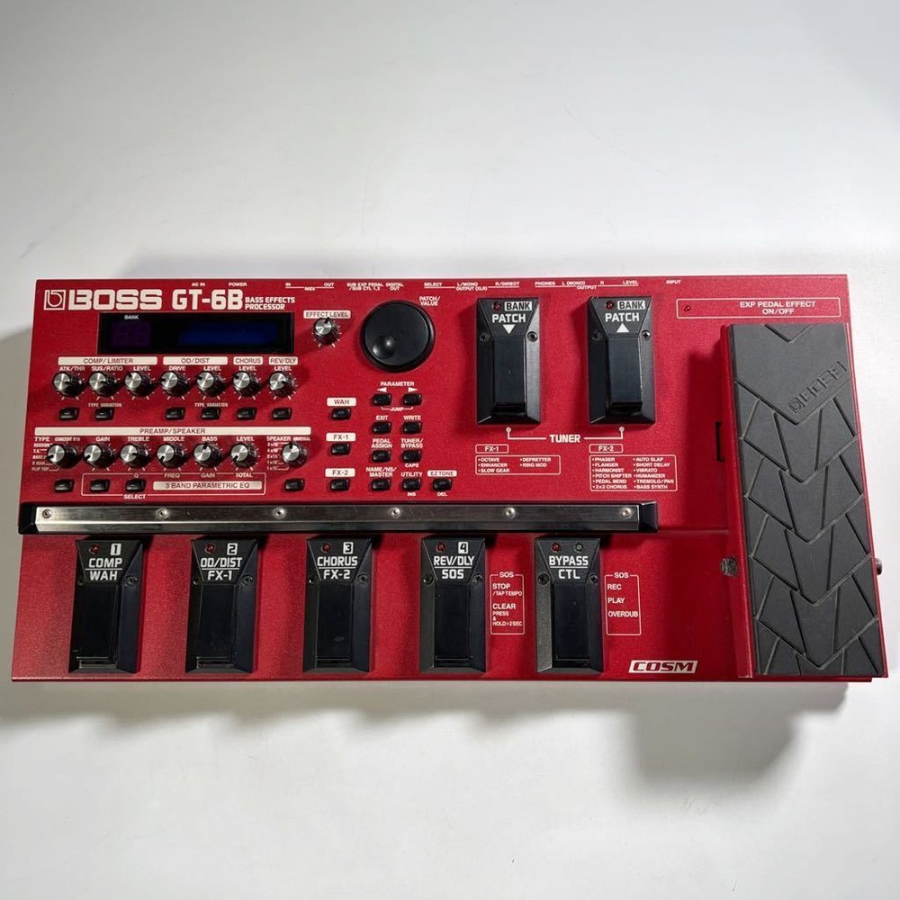 BOSS Bass Effects Processor GT-6B Guitar Multi-Effects Processor Red Very Good