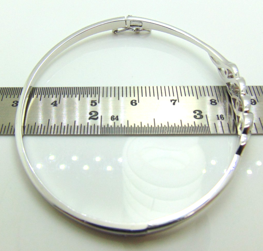 925 Sterling Silver Fancy CZ Bangle SBG017