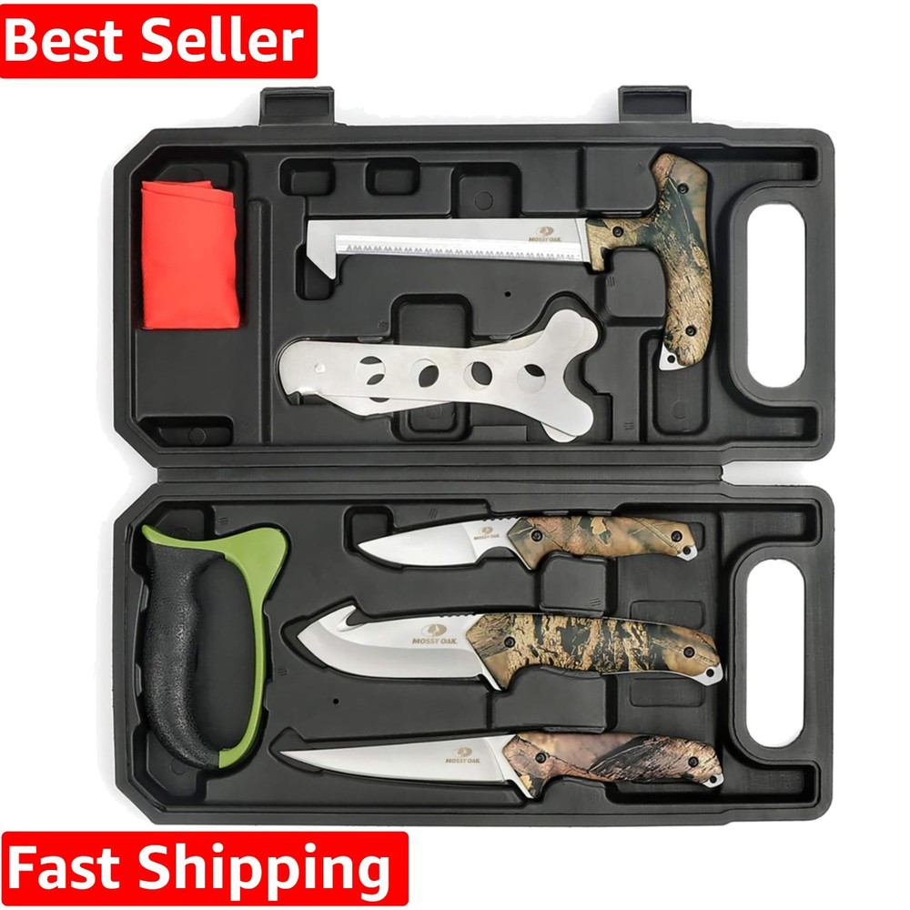 Hunting Field Dressing Kit - Portable Butcher Game Processor Set 8-Piece