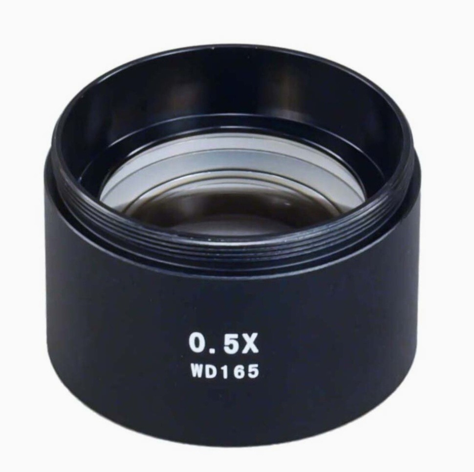 OMAX 0.5X AUX MICROSCOPE LENS 48MM *NEW OPEN BOX*