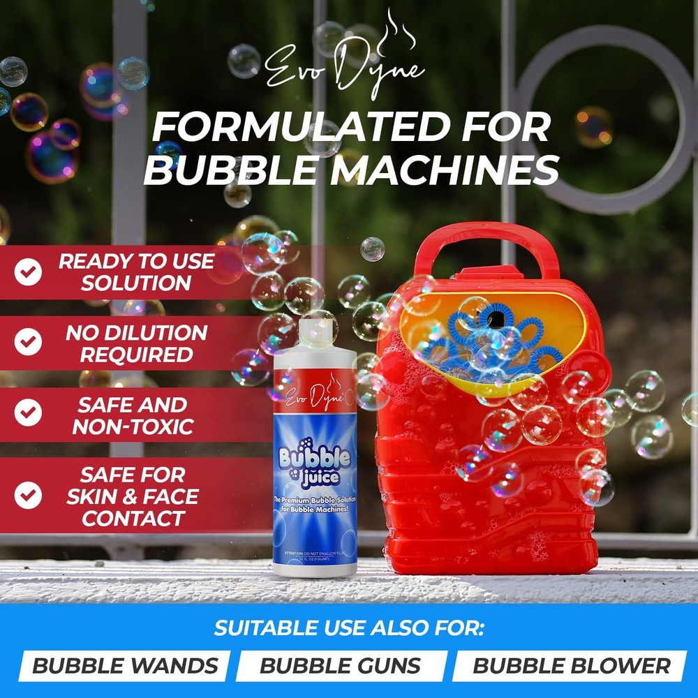 Bubble Solution (32 oz) - Bubbles for Bubble Machine, Made in USA | Premixed ...