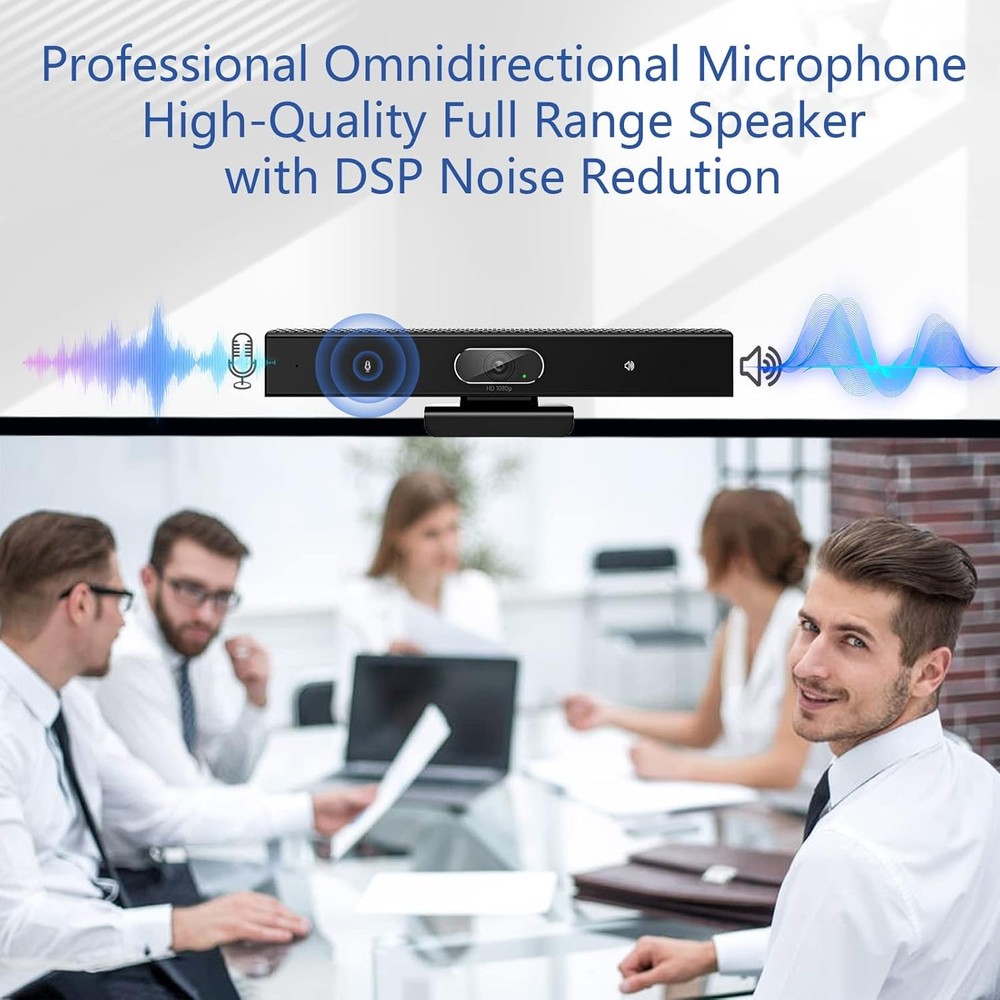 1080p Webcam with Mic Speaker Conference Room Camera