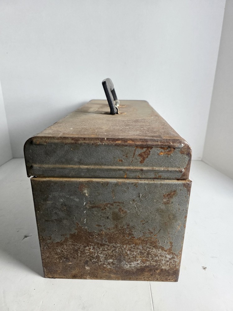 Vintage Sears Craftsman Metal Gray Toolbox