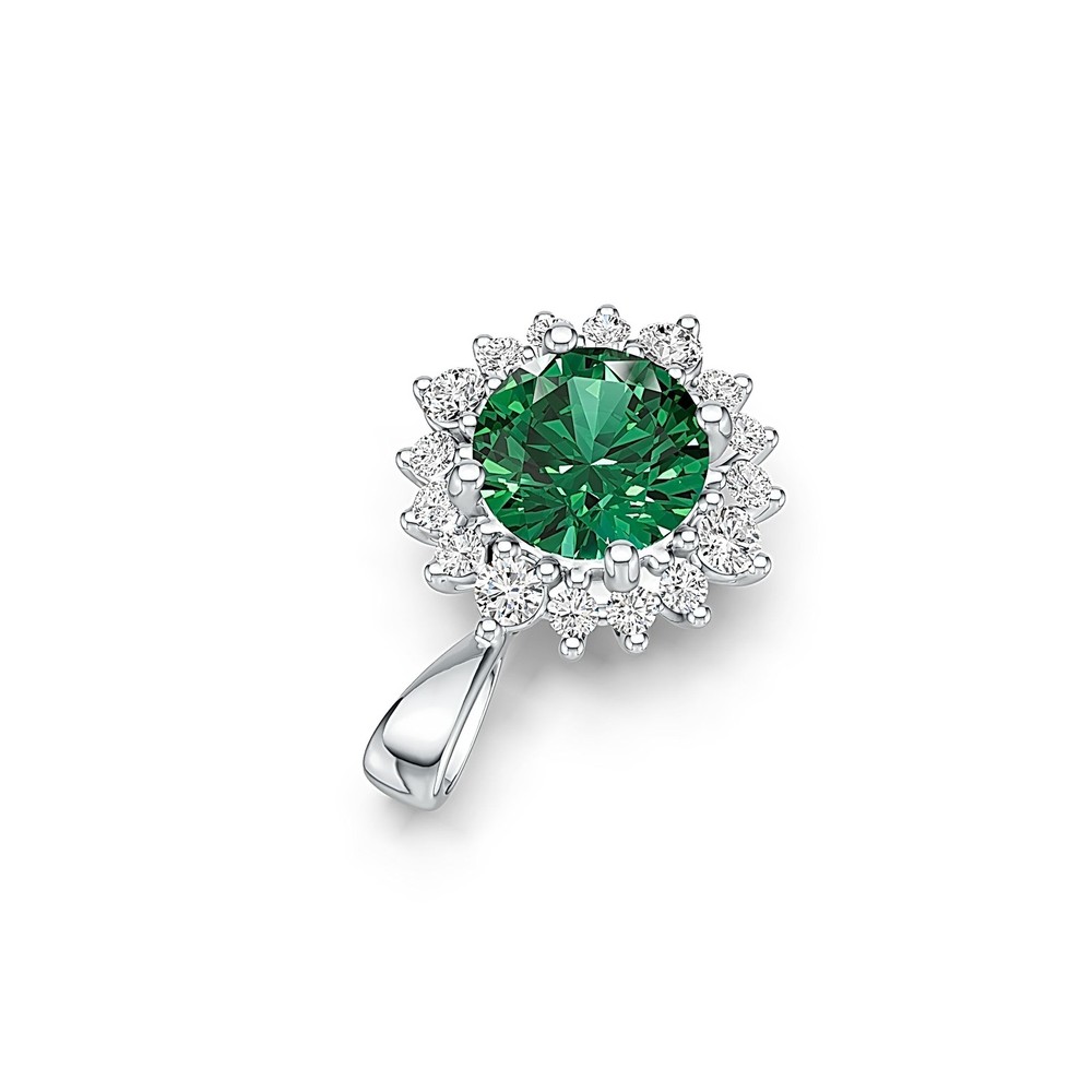 Sterling Silver Semi Mount Pendant Setting Round RD 7x7mm