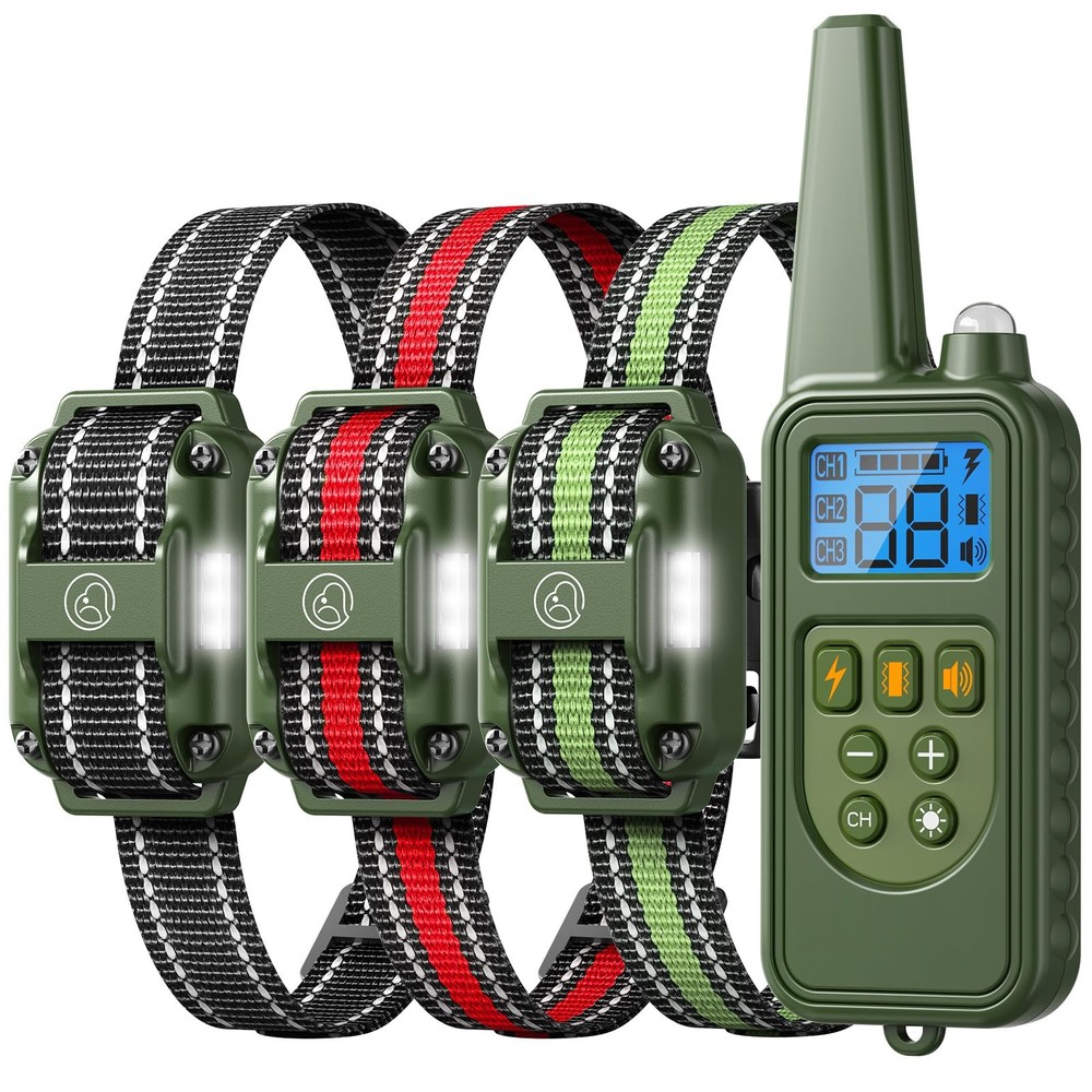 Dog Training Collar with Remote, 2600FT Range, 4 Training Modes Beep, Shake, ...