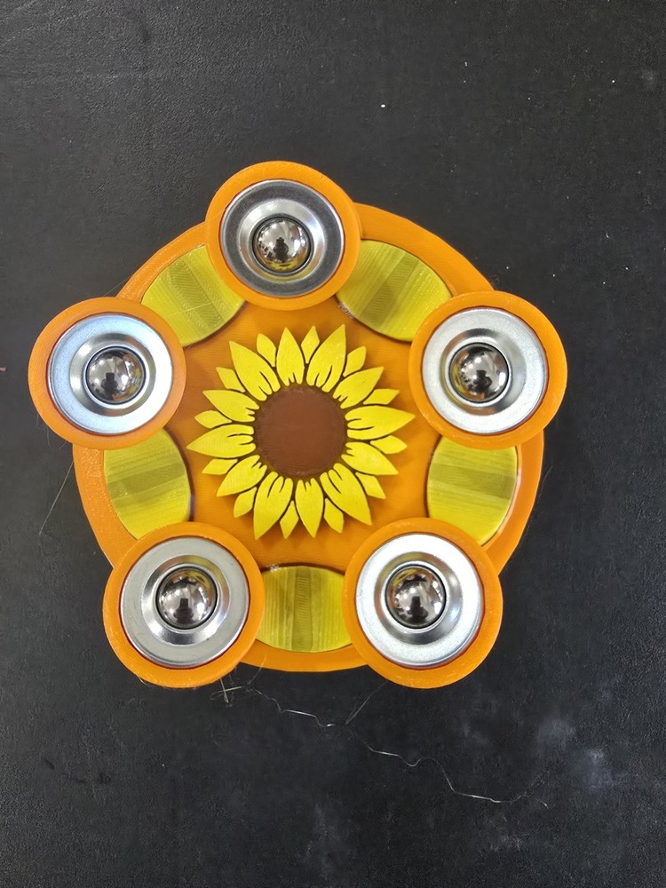 Bowling Ball Spinner - Custom - Sunflower