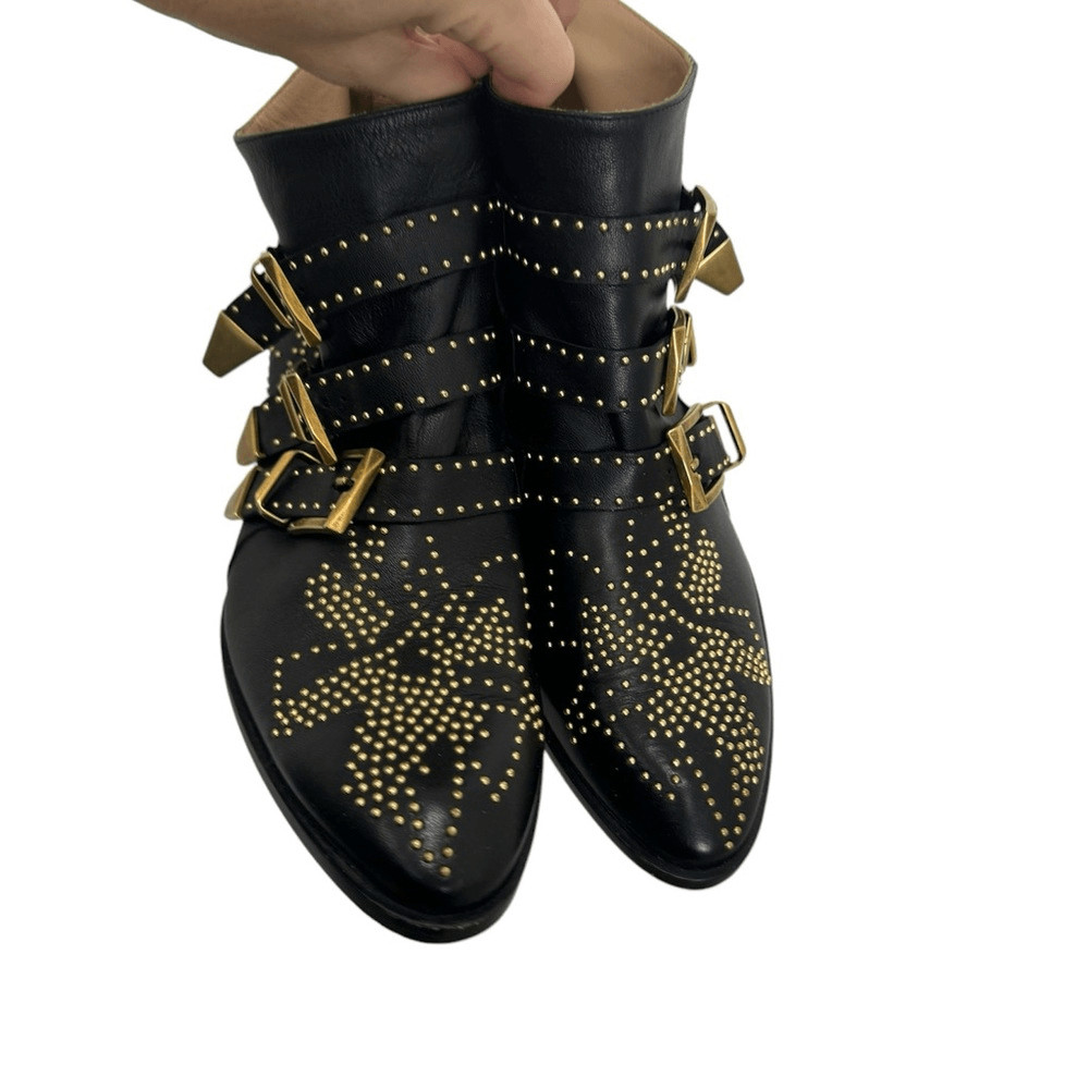Chloe Susanna leather studded western booties
