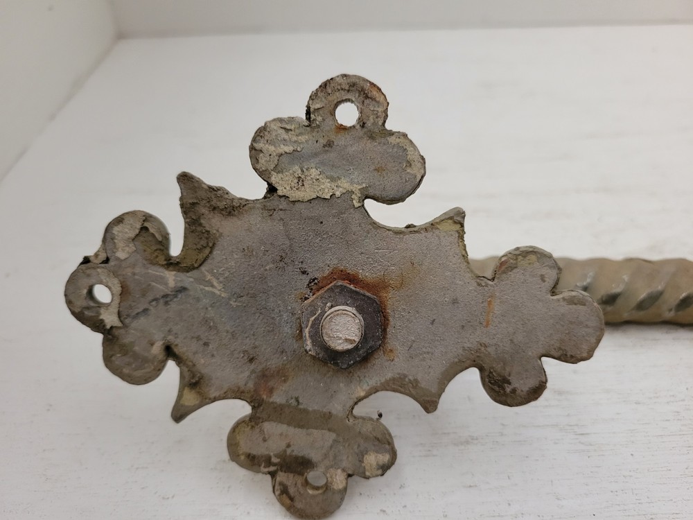 Vintage Gothic Craftsman Cast Iron Door Pull Handle Decorative