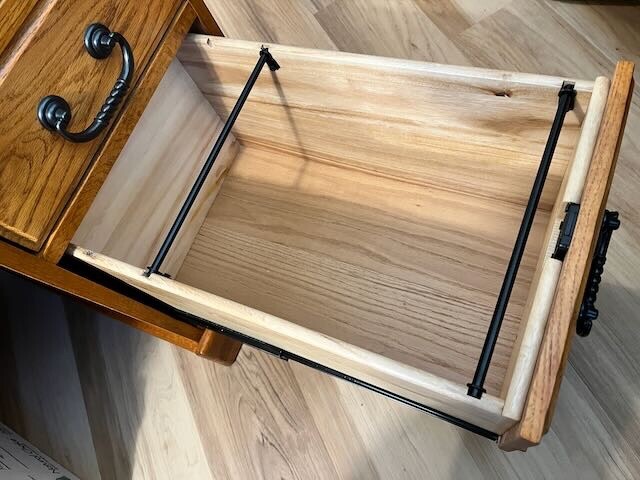 54" Deluxe Executive Solid Oak Roll Top Desk Light Harvest Finish Excellent Cond