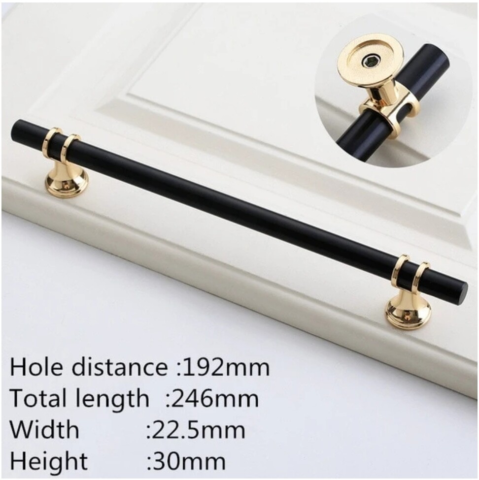 Chrome Cabinet Door Black Silver Gold Handle Kit T Bar Drawer Pull Kitchen