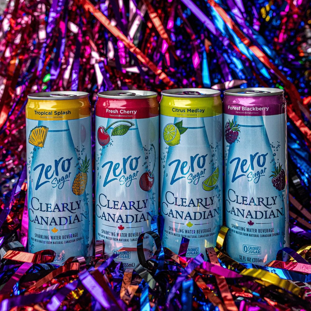 Clearly Canadian Zero Sugar Tropical Splash Sparkling Water Beverage, Zero Su...