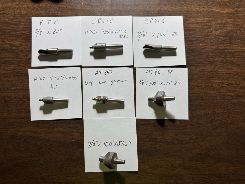 Craig Countersink Bits Lot Of 7
