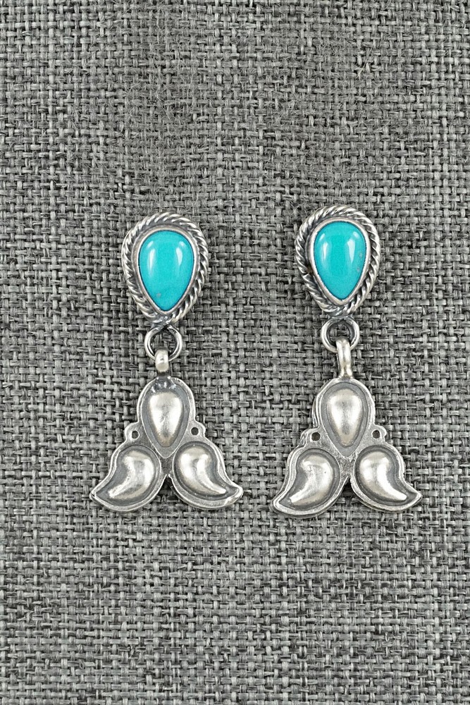 Turquoise & Sterling Silver Earrings - Sharon McCarthy