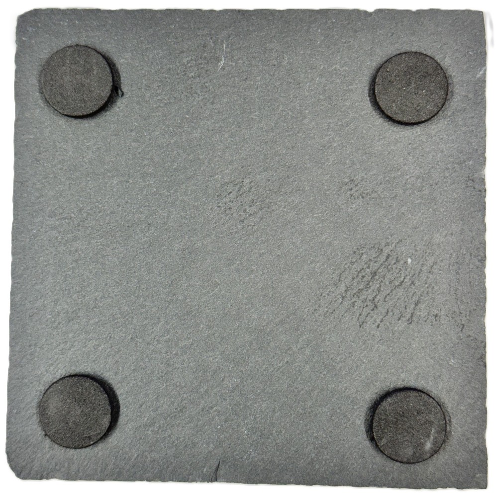 Wolf Slate Coasters – Laser Engraved Rustic Wildlife Drinkware