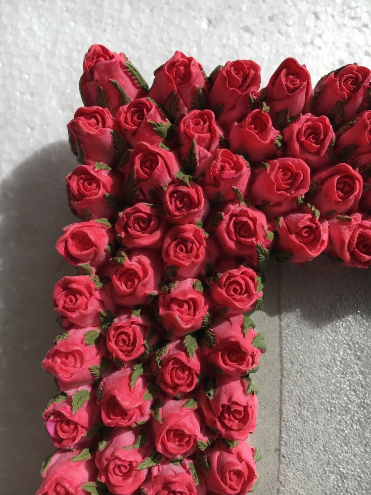 Tiny Pink Roses Resin Photo Frame
