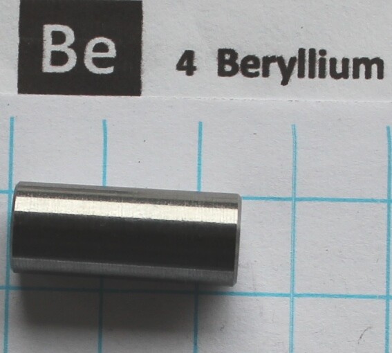Beryllium Metal Element Sample 2.5g Machined Rod 99.9% Pure Element 4 sample