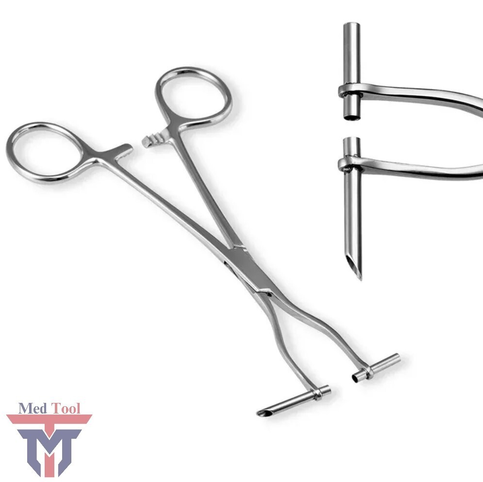 Bucket End Tragus Type Forceps 6" Body Piercing Tool