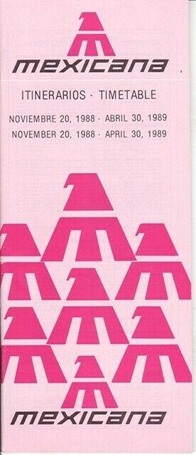 Mexicana timetable 1988/11/20
