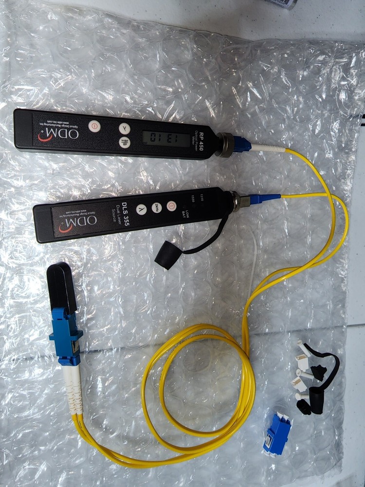 ODM DLS 355 + RP 450, adapters, test fiber, loop back (working kit)