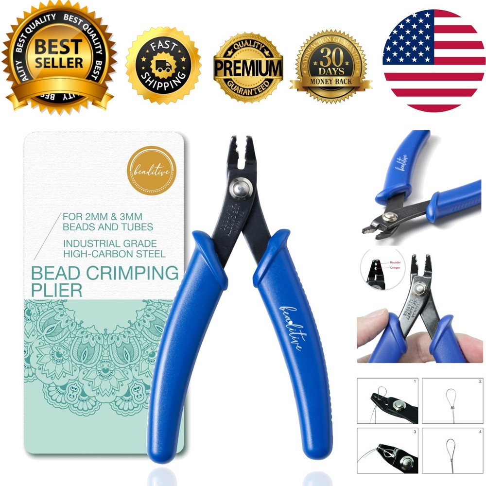 Professional Bead Crimping Tool for 2mm & 3mm Beads – Lightweight & Effective