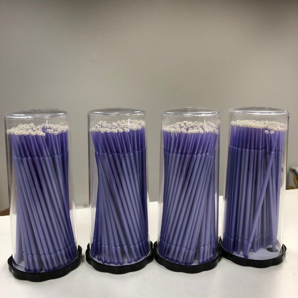 800 (8 Kegs) Purple Micro Brush Eye Lash Tools, Regular Tips, Brushes Makeup