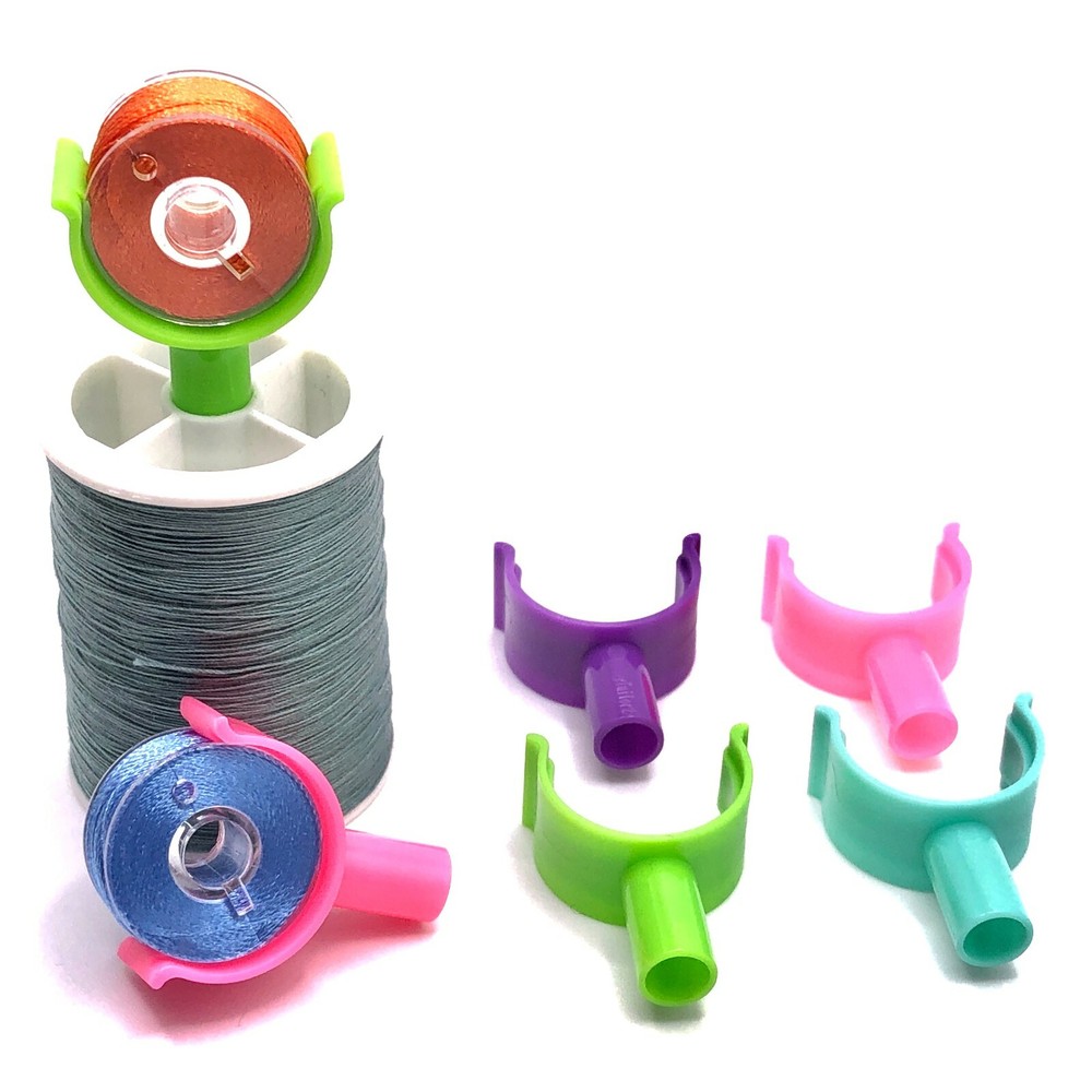 PeavyTailor 48 Pcs (#2) Bobbin Holders Bobbin Clip Spool Hugger with Handle Part