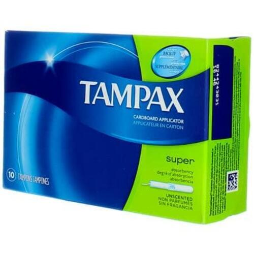 TAMPAX SUPER FLUSH APPL 10