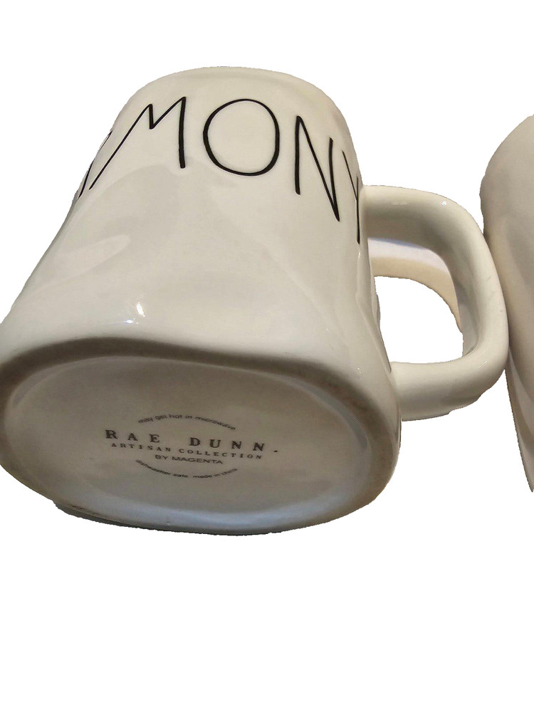 Rae Dunn sleepy Harmony white 2 Cup Bundle