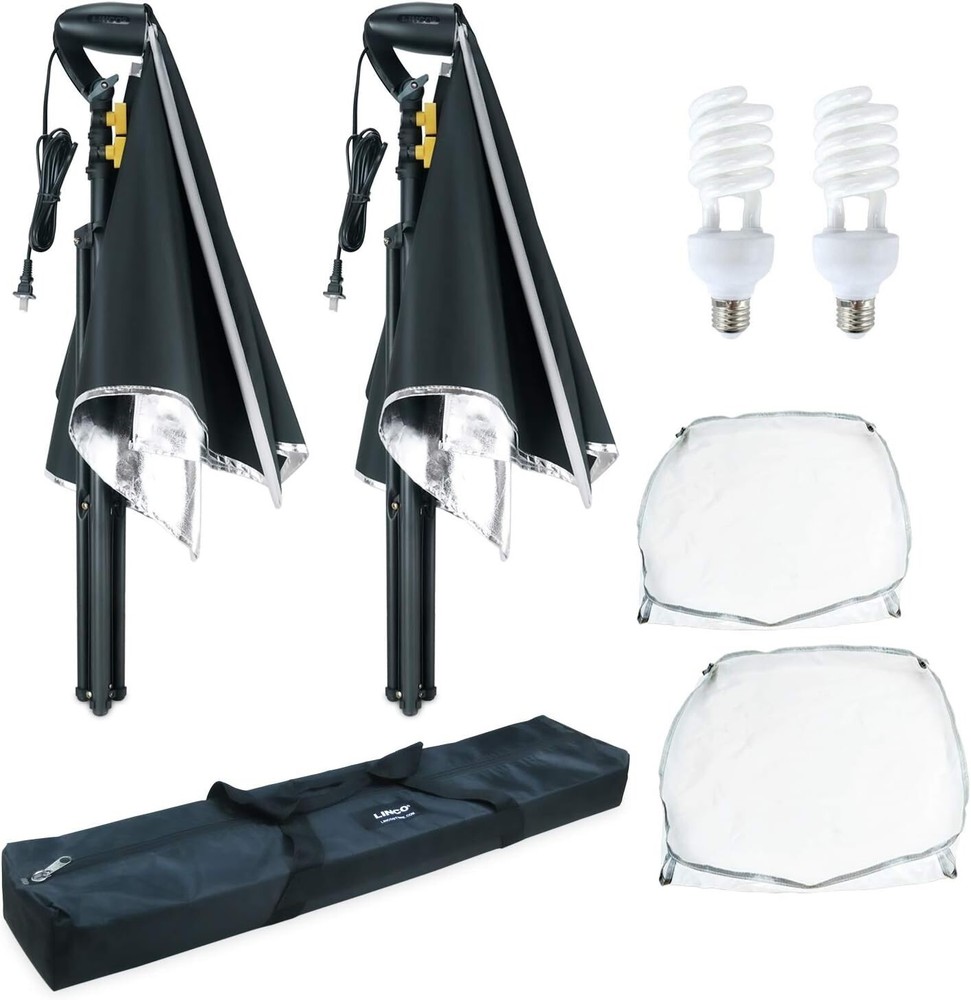 LINCO 2 Softbox Light Kit Photo Studio Photography Continuous Lighting Stand Set